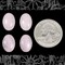 14mm x 10mm Rose Quartz Cabochons - Set of Four - XXX - STC14